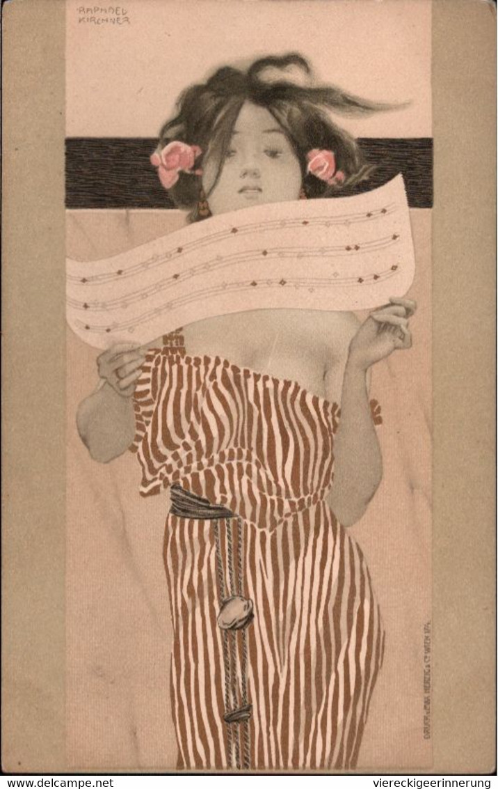 ! Schöne Künstlerkarte Ansichtskarte Raphael Kirchner, Jugendstil, Art Nouveau, Artist, Femme - Kirchner, Raphael