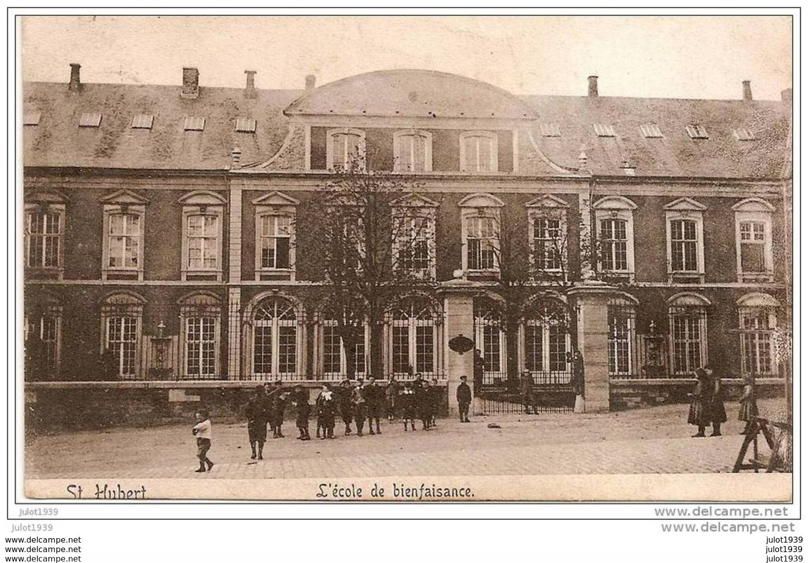 SAINT - HUBERT ..-- L' Ecole De Bienfaisance . 1907 Vers TERMONDE ( Mr Alex VAN WAESBERGHE , Huissier ) .   Voir Verso . - Saint-Hubert
