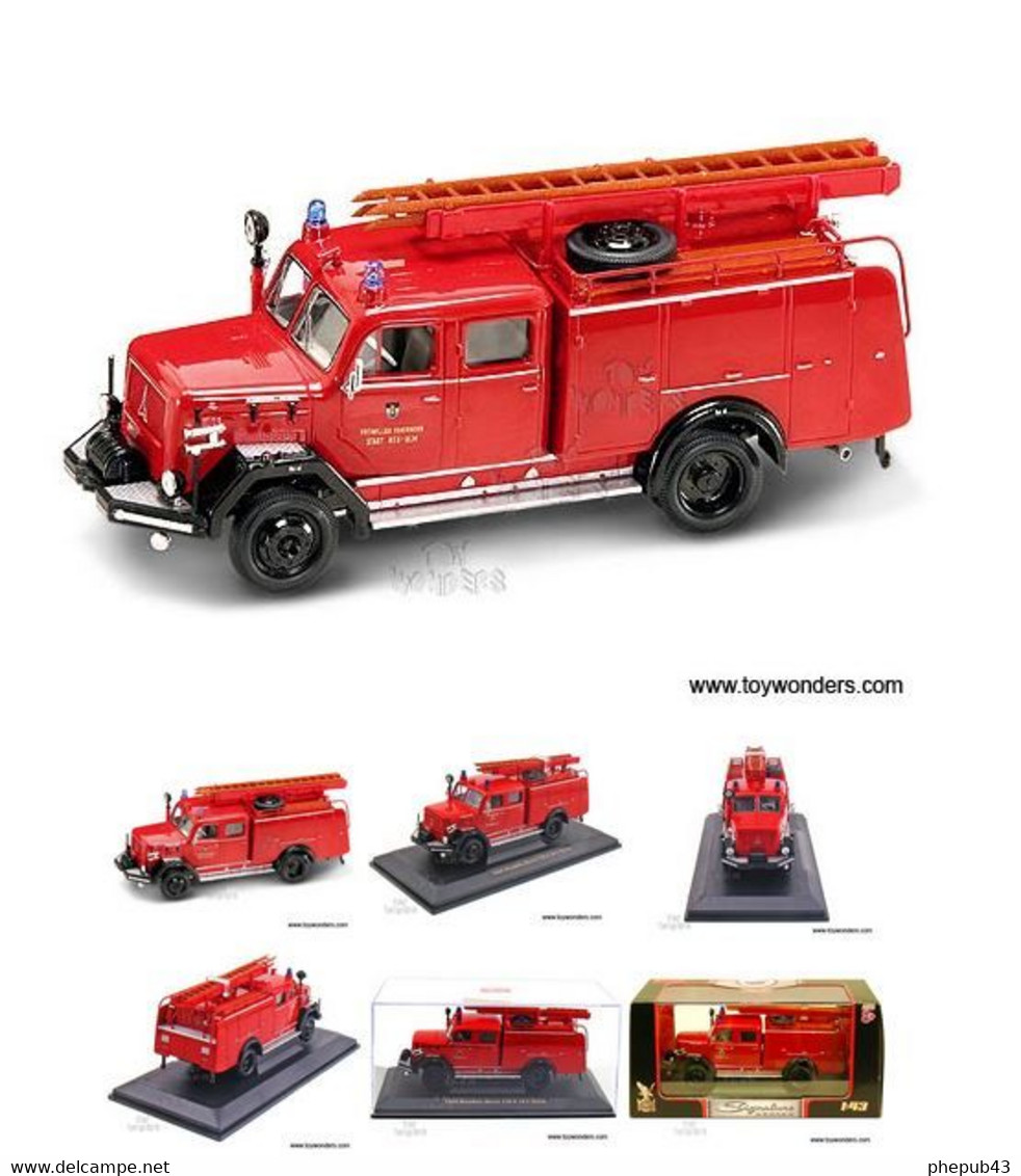 Magirus 150 D 10 F TLF16 - Pompiers De Ulm - 1964 - Lucky Die Cast - Autocarri
