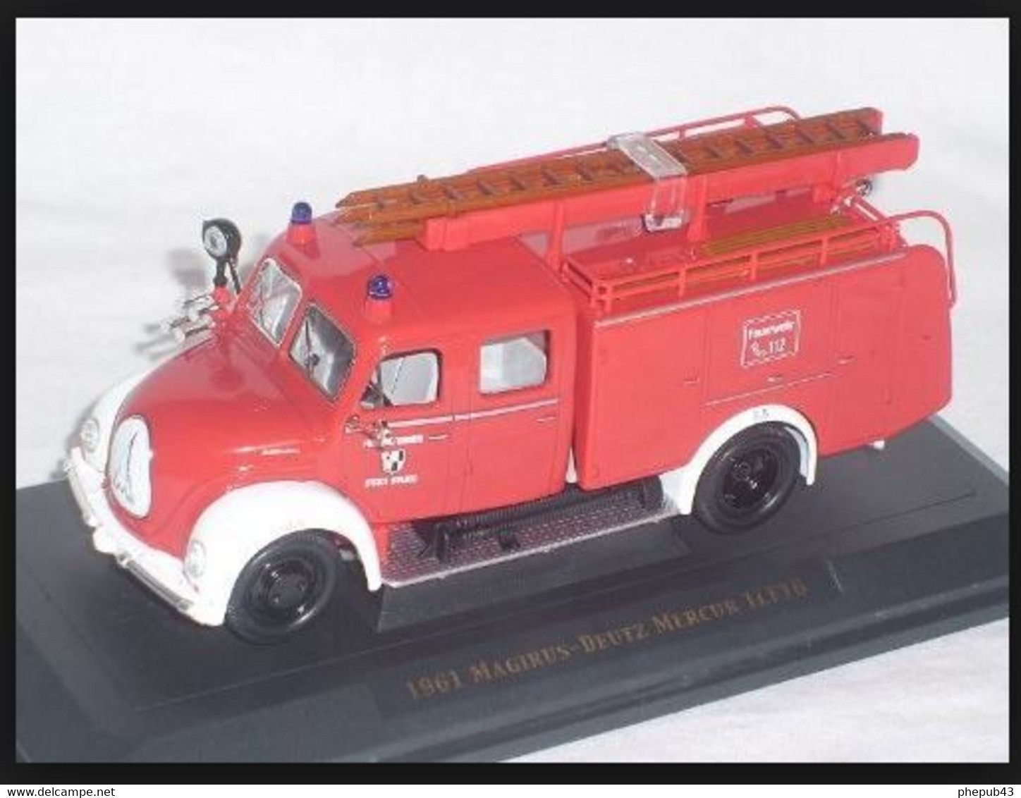 Magirus-Deutz Mercur TLF 16 - Pompiers Selbitz - 1961 - Lucky Die Cast - Camions