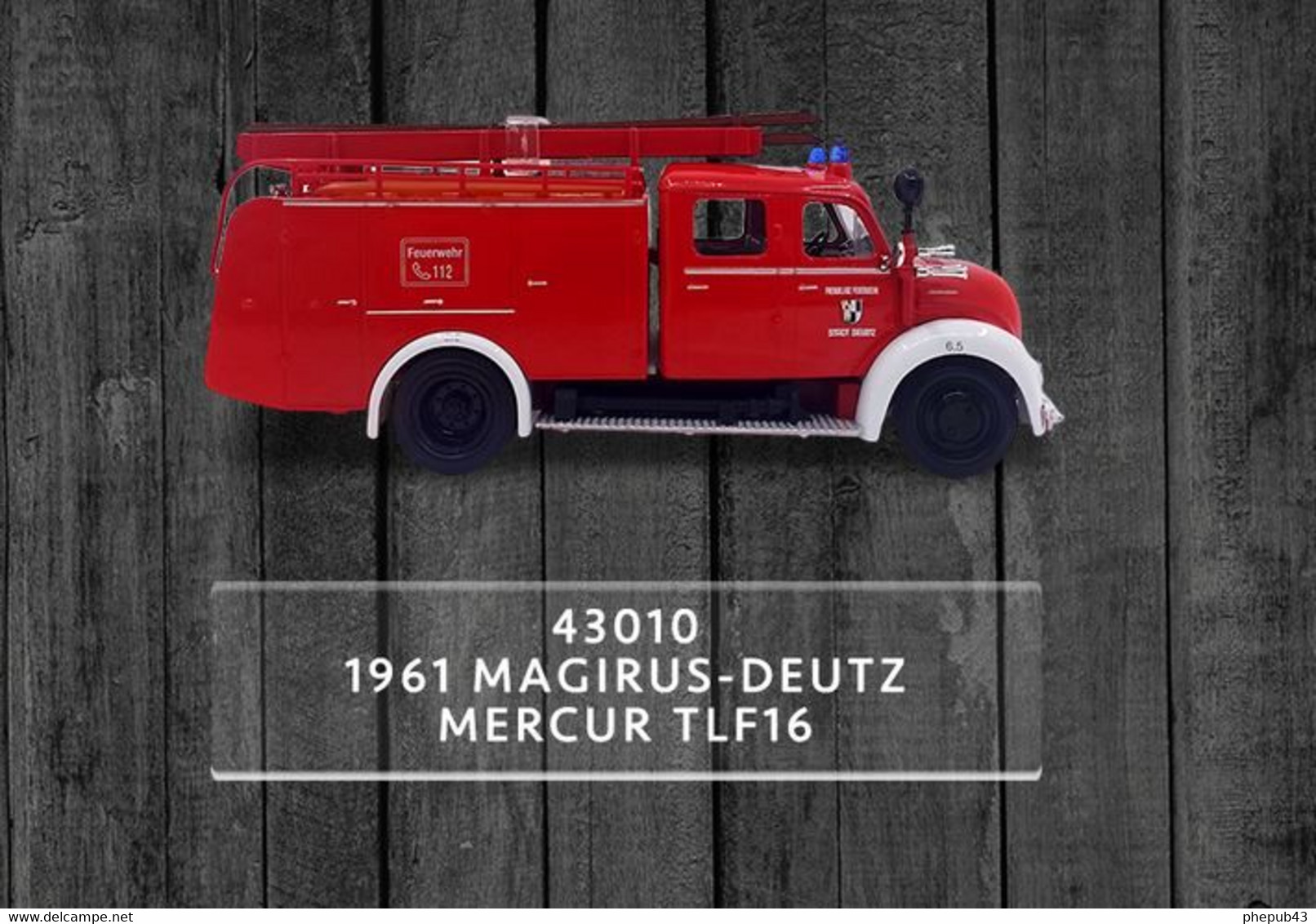 Magirus-Deutz Mercur TLF 16 - Pompiers Selbitz - 1961 - Lucky Die Cast - LKW