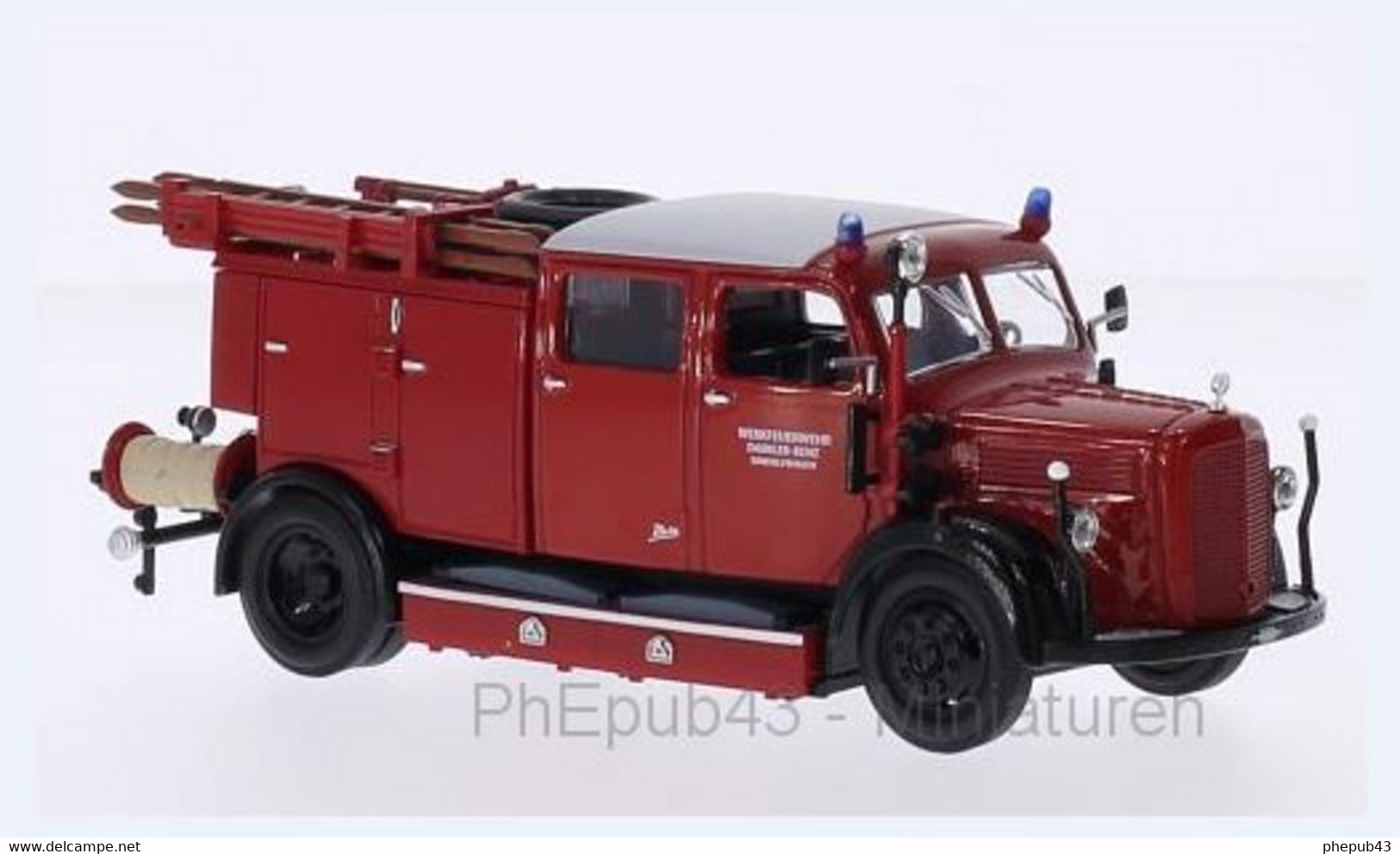 Mercedes TLF-15 - Fire Department - Daimler-Benz Sindelfingen - 1950 - Lucky Die Cast - Camiones