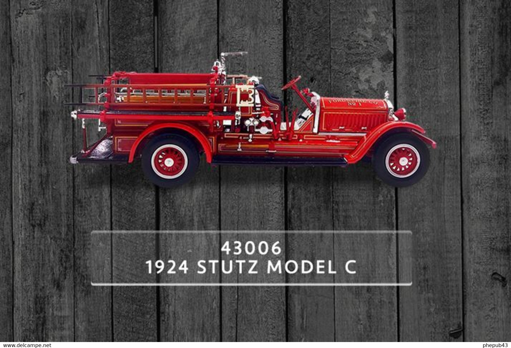 Stutz Model C - Ford Fire Co - 1924 - Lucky Die Cast - Camions