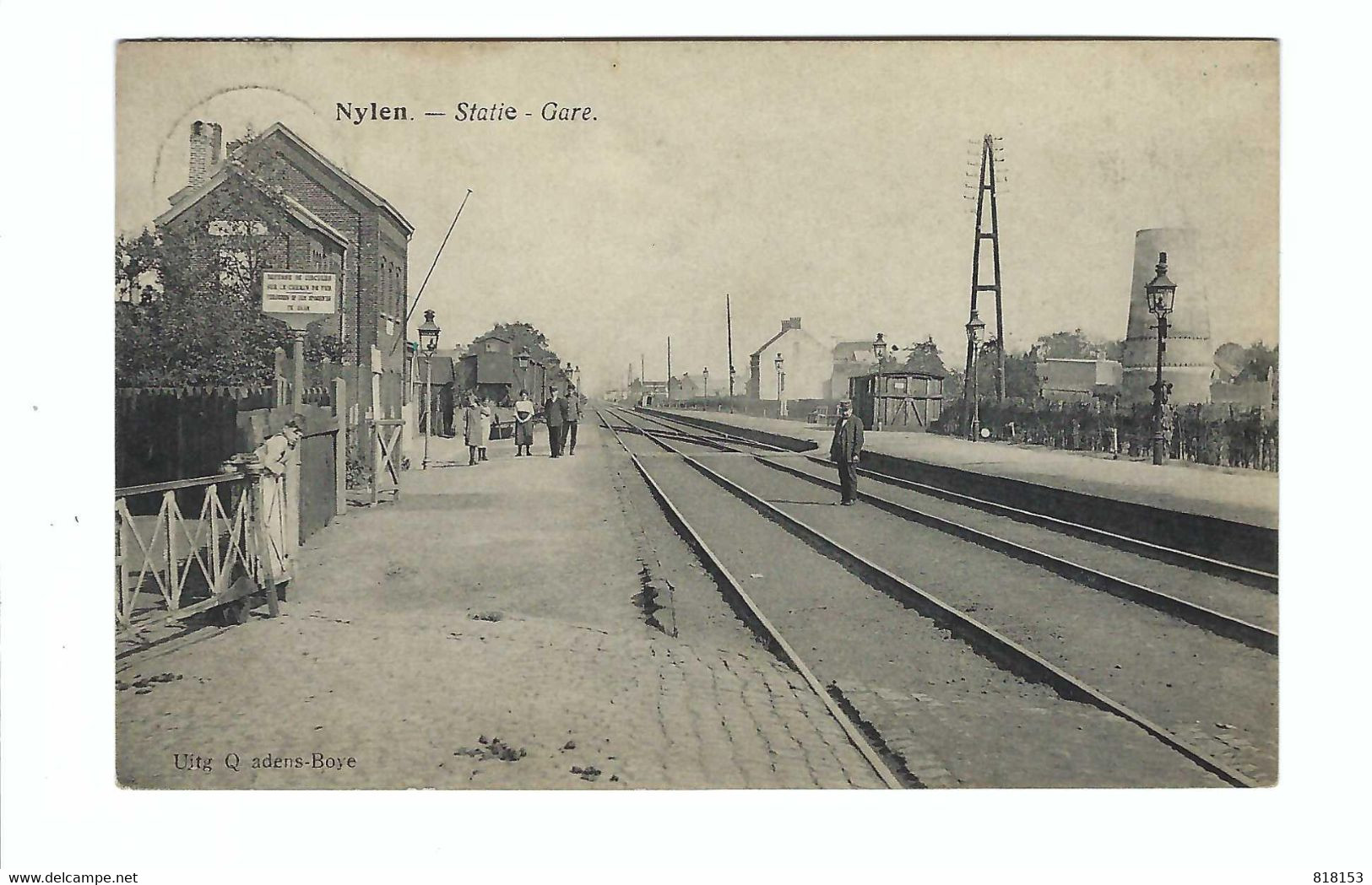 Nijlen Nylen  -  Statie - Gare   Met Sterstempel NYLEN 1924 - Nijlen