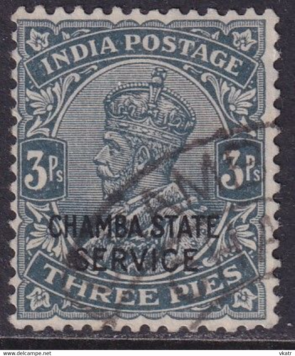 INDIA CHAMBA 1928 SG #O48 3p Used Official - Chamba