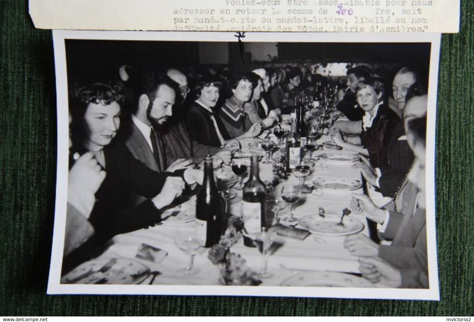 ASNIERES , Salon De 1954 : Diner Des ARTISTES Le Samedi 16 Octobre 1954 ( Photo Victor DIBILIO) - Lieux