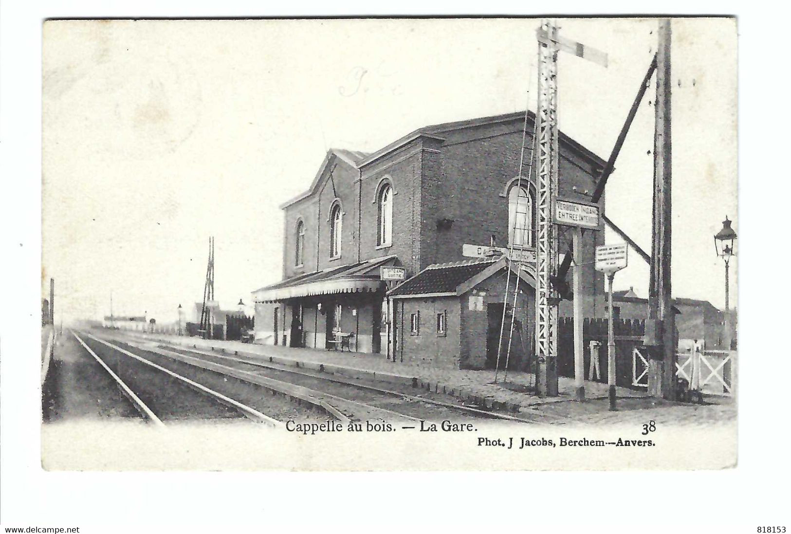 Kapelle-op-den-Bos    Capelle Au Bois -   La Gare  1908 - Kapelle-op-den-Bos