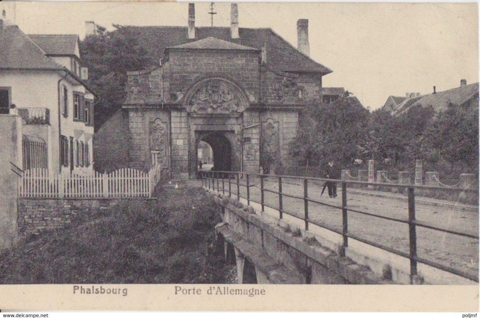 CP (Porte D'Allemagne) Obl Phalsbourg Provisoire (T 200) En 19 Sur 15c (sur Porte Timbre) Semeuse Pour Mulhouse - Storia Postale