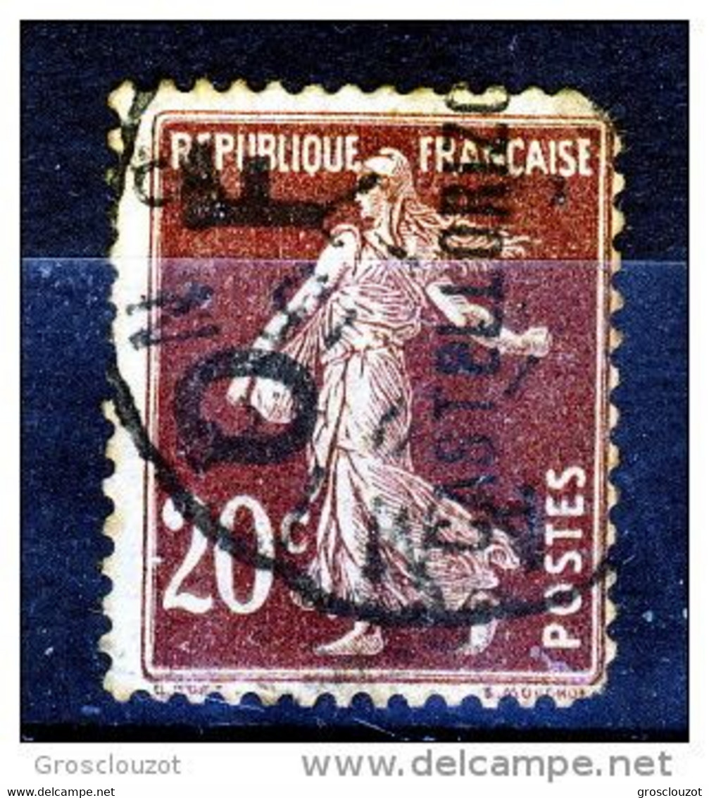 Castellorizo 1920 Sovrastampa OF N. 39 C. 20 Lilla Bruno Usato REPRODUCTION FAUX COPIE - Neufs