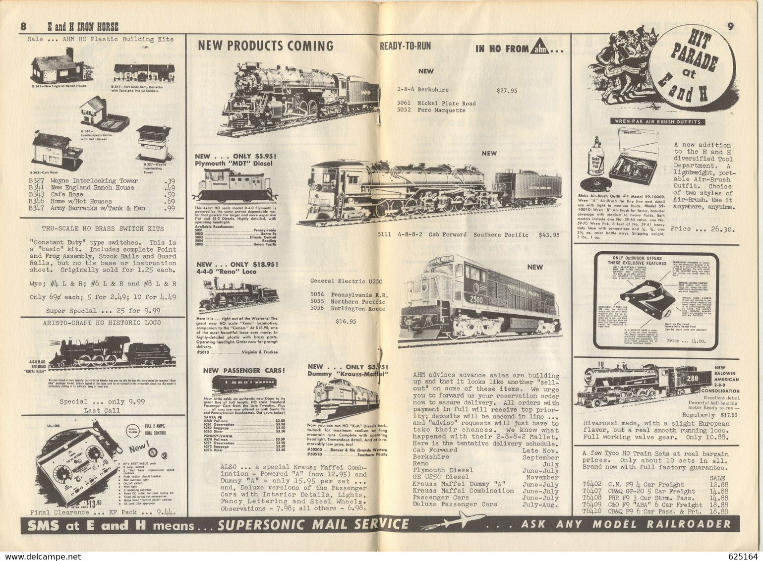 Catalogue E And H IRON HORSE 1965 August-September Digest AHM Rivarossi - Inglés