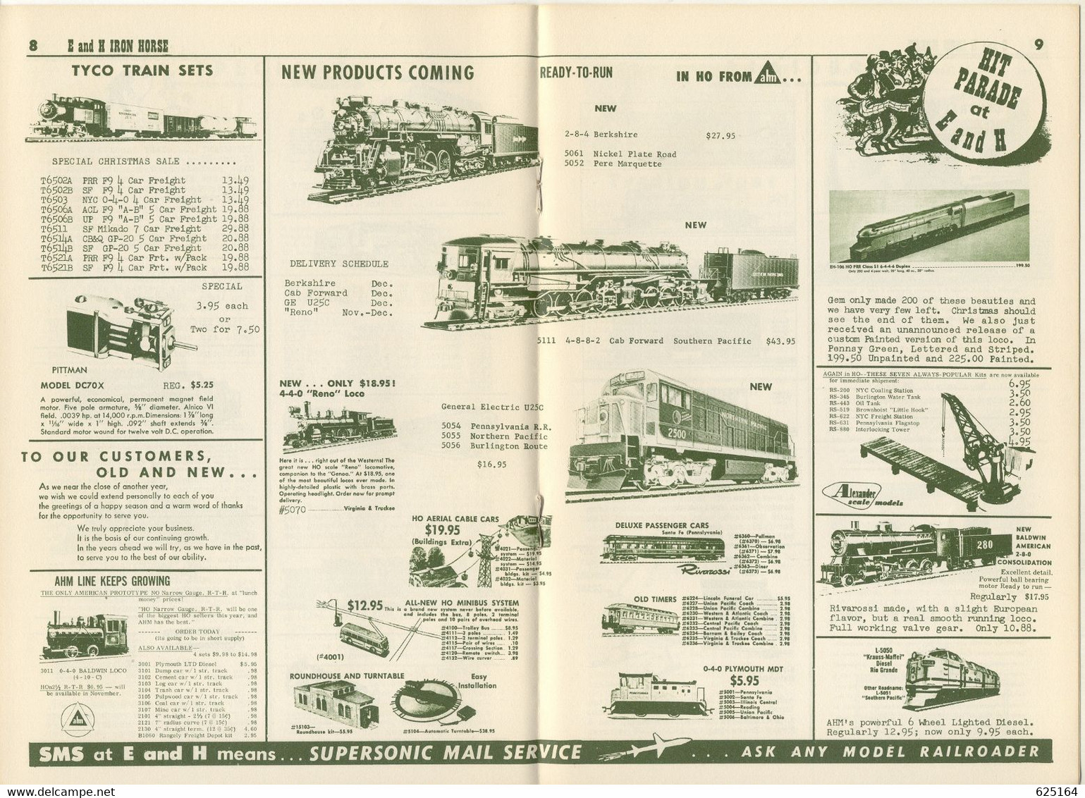 Catalogue E And H IRON HORSE 1965 December Digest Tyco GEM AHM Rivarossi - Inglese