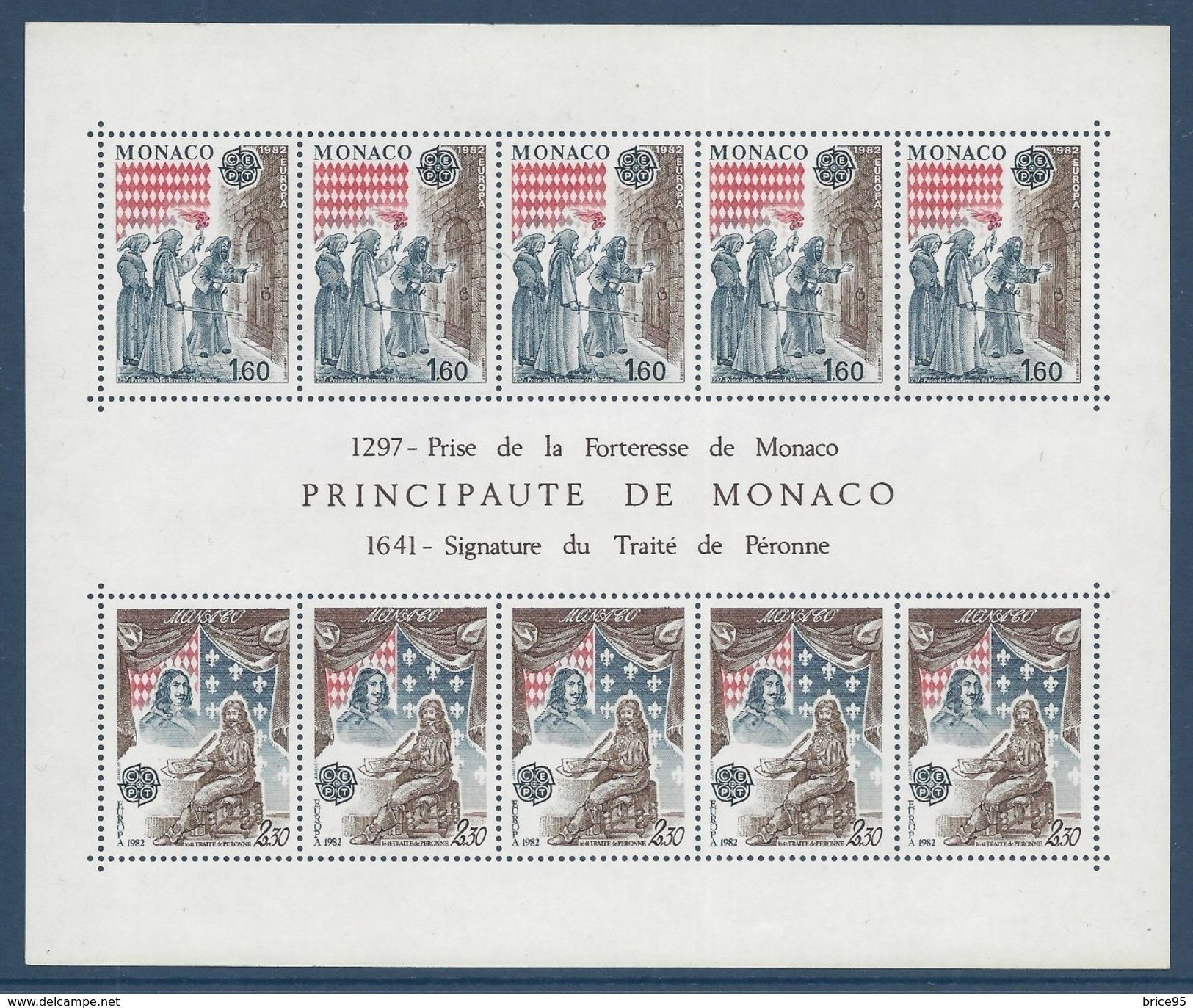 ⭐ Monaco - Bloc YT N° 22 - Neuf Sans Charnière - 1982 ⭐ - Blocks & Sheetlets