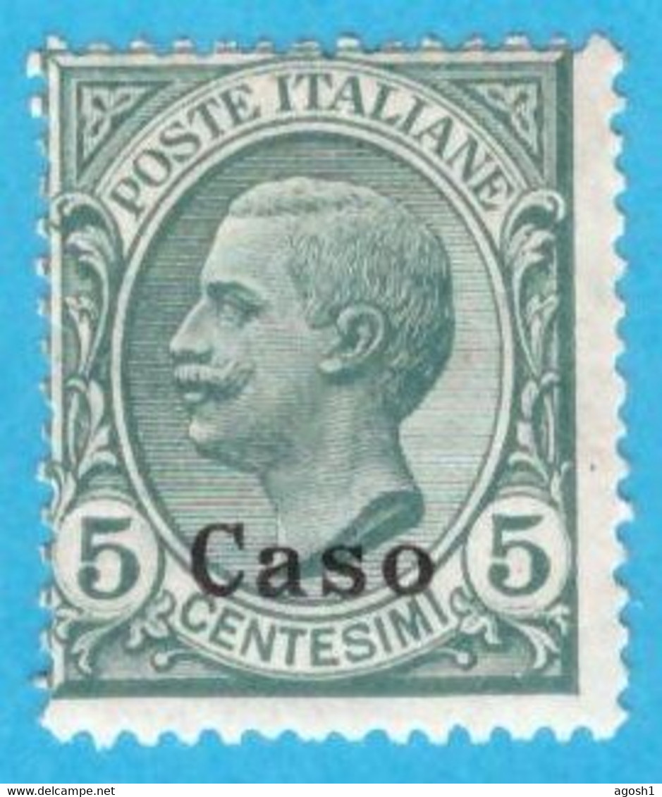 EGCS002 EGEO CASO 1912 FBL D'ITALIA SOPRASTAMPATI CASO CENT 5 SASSONE NR 2 NUOVO MLH * - Aegean (Caso)