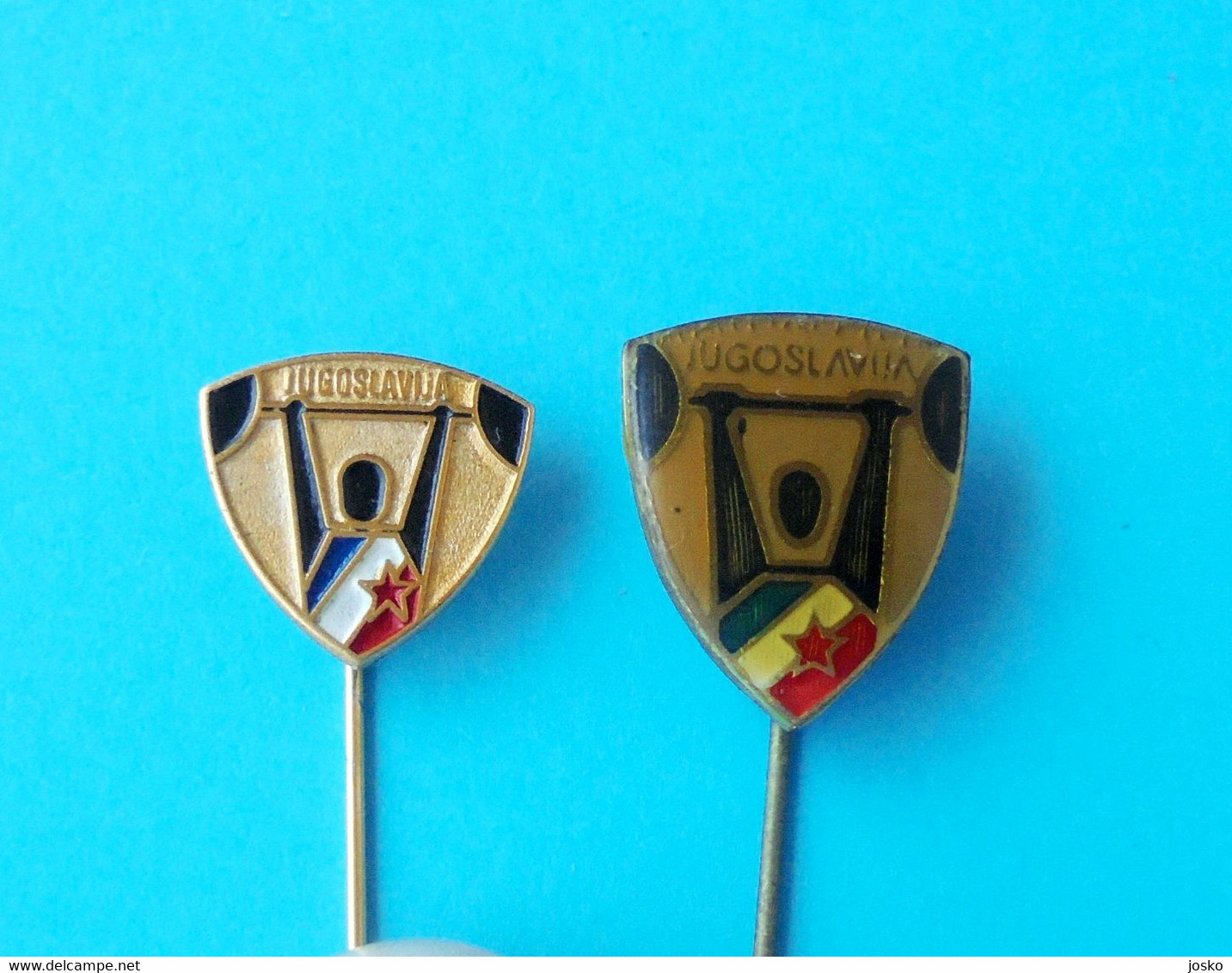 YUGOSLAVIA WEIGHTLIFTING FEDERATION Lot Of 2 Pin Haltérophilie Gewichtheben Pesistica Halterofilia Levantamento De Pesos - Haltérophilie