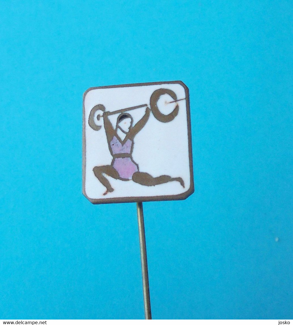 WEIGHTLIFTING #1 Old Rare Enamel Pin Badge Haltérophilie Gewichtheben Pesistica Halterofilia Levantamento De Pesos - Gewichtheffen