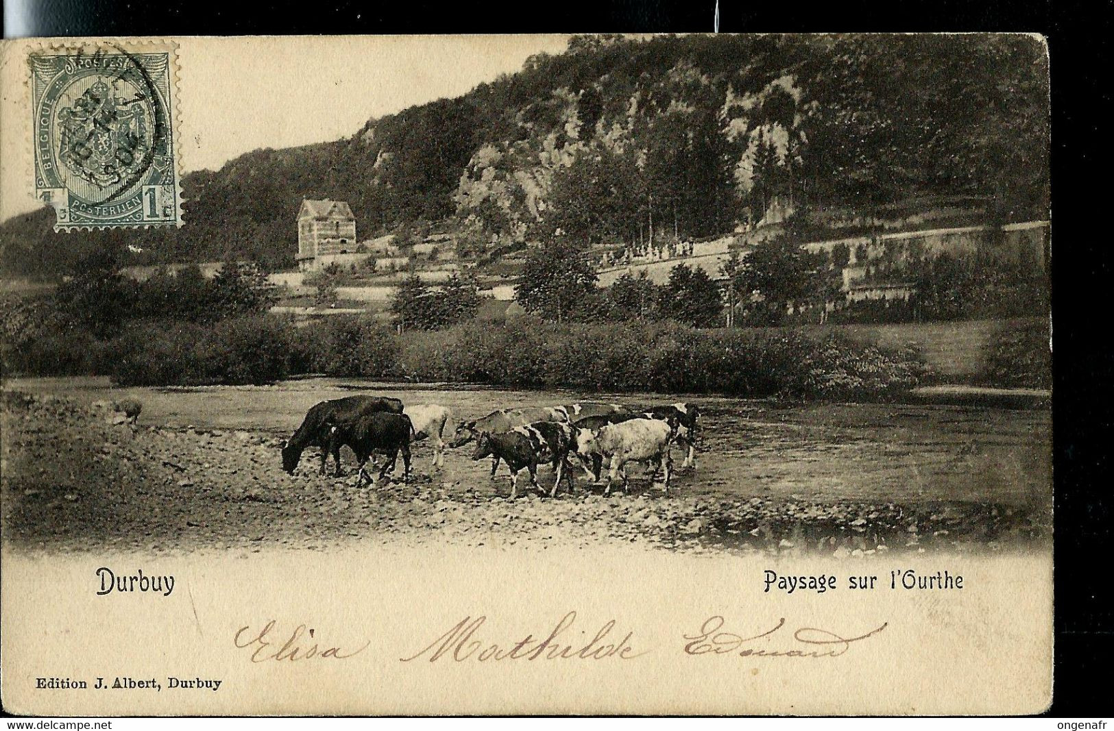 CP ( Durbuy, Paysage Sur L'Ourthe) Obl. DURBUY 26/08/1904 - Rural Post