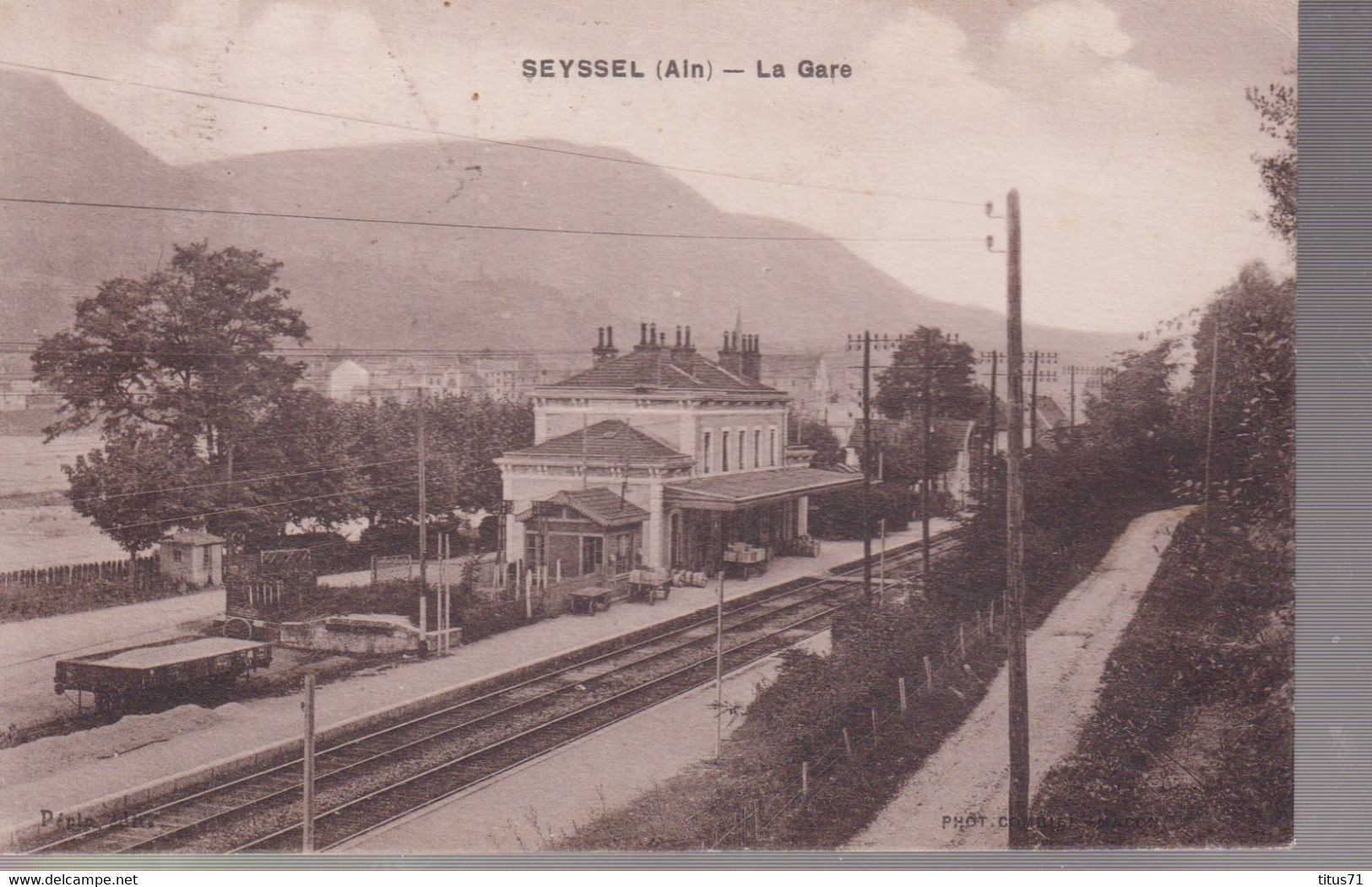 CPA Seyssel ( 01 ) - La Gare - Circulée 1930 - Seyssel