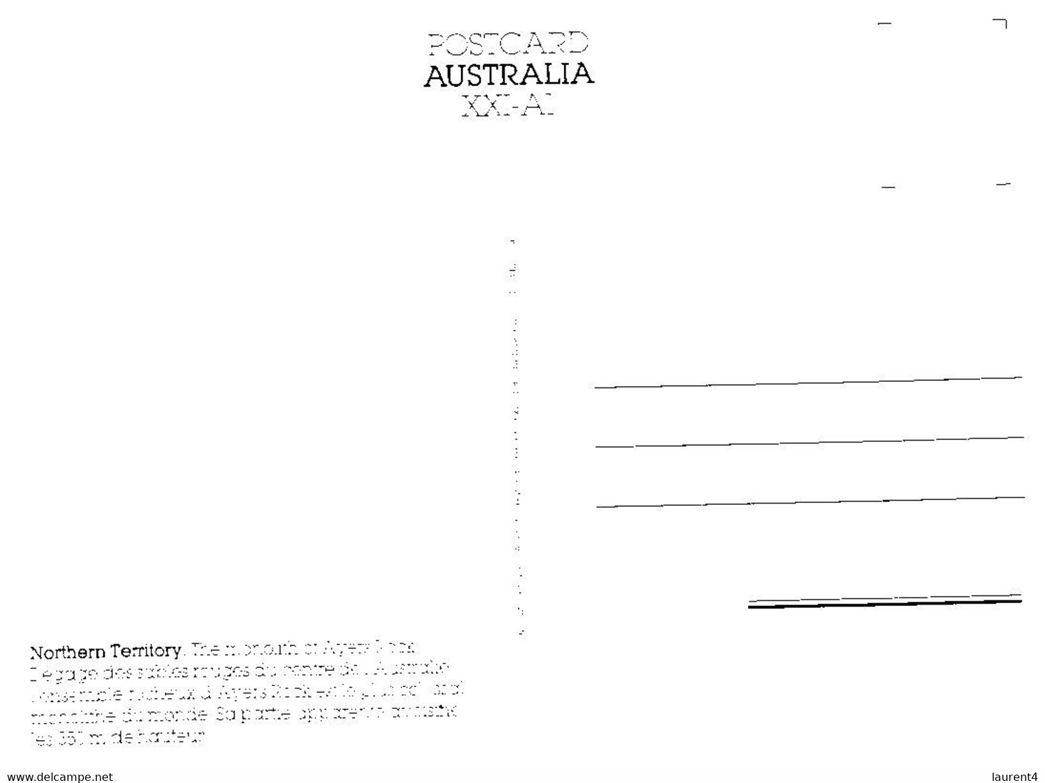 (TT 31) Australia - NT - Ayers Rock (now Re-named Uluru) (same Picture With Different Back Publishing)... 2 Postcards - Uluru & The Olgas