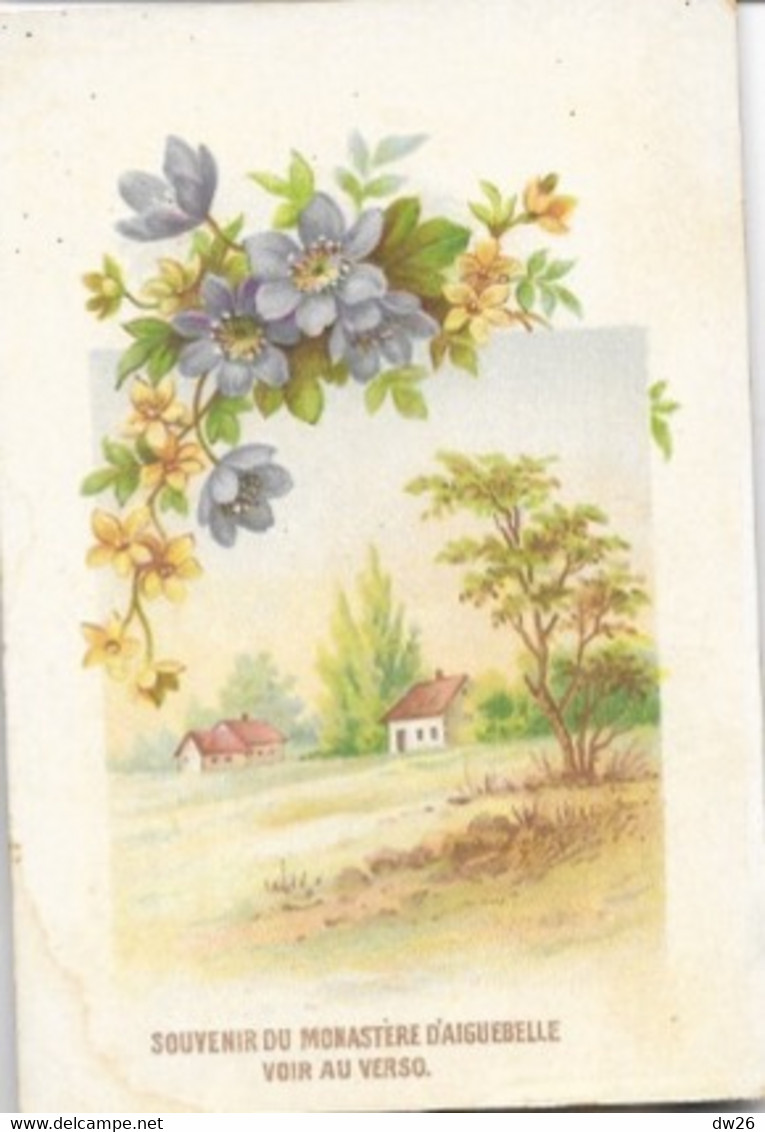 Chromo (Lithographie) Publicité Chocolat D'Aiguebelle, Grignan (Drôme) Souvenir Du Monastère Des Trappistes - Aiguebelle