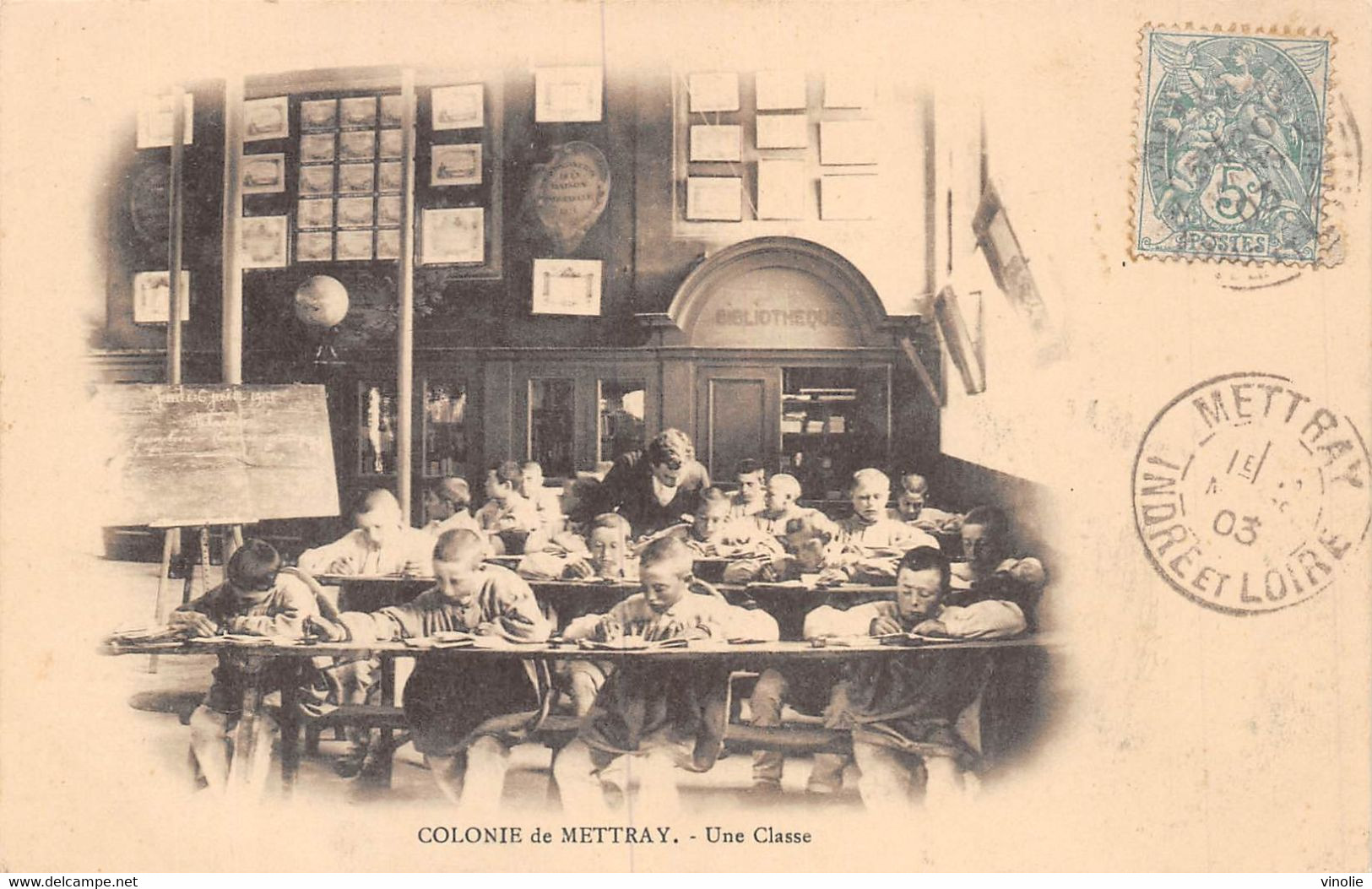 21-7715 : METTRAY. LA COLONIE. UNE CLASSE - Mettray