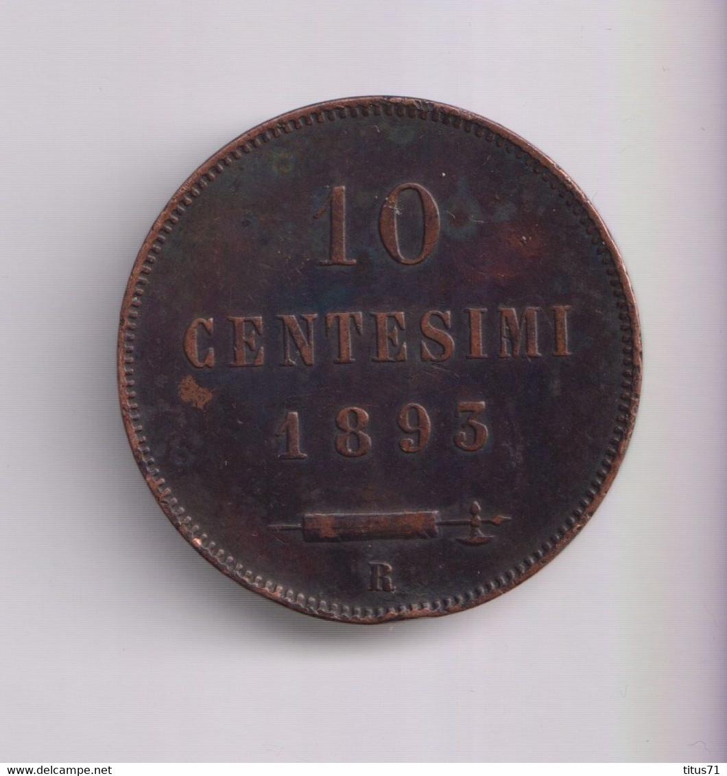 10 Centesimi Saint Marin / San Marino 1893 TTB+ - Saint-Marin