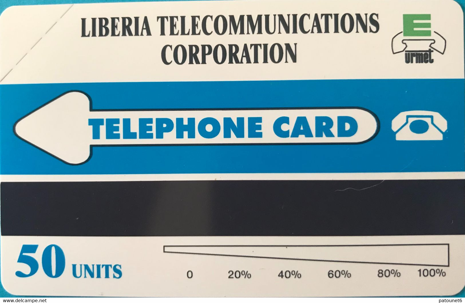 LIBERIA  -  Phonecard - Magnétique - Flag Libéria - 50 Units (blue) - Liberia