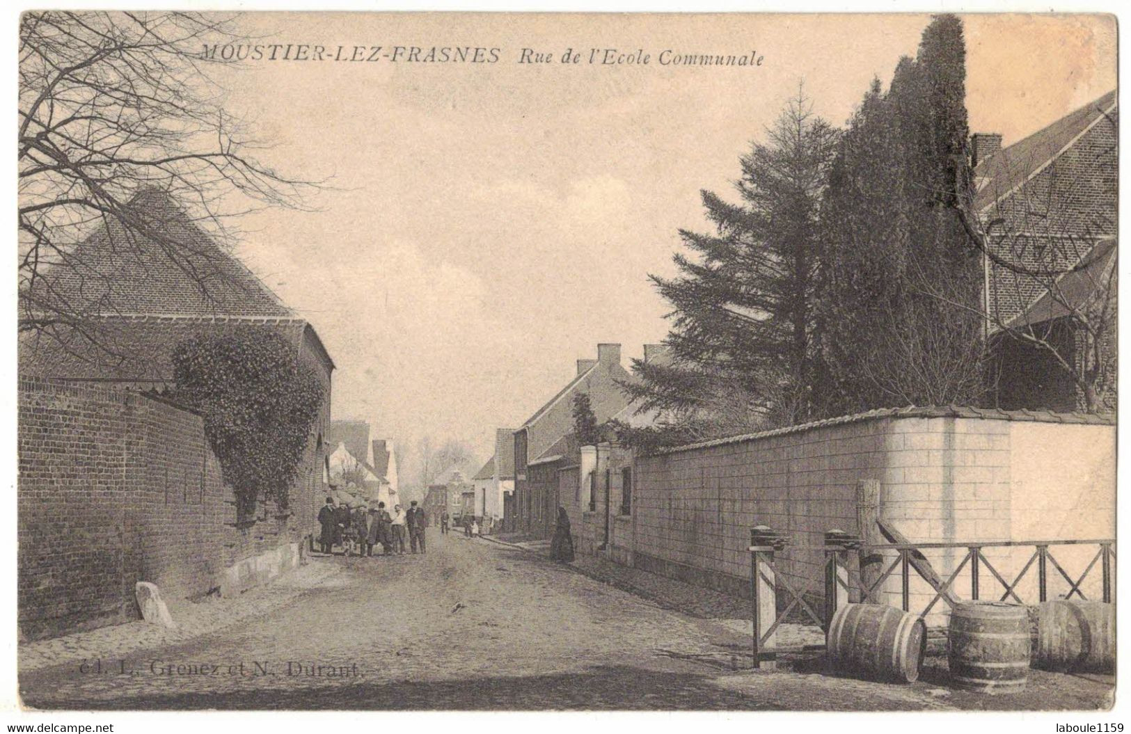 BELGIUM BELGIQUE MOUSTIER LEZ FRASNES : RUE DE L'ECOLE COMMUNALE - CIRCULEE RAISMES - Frasnes-lez-Anvaing