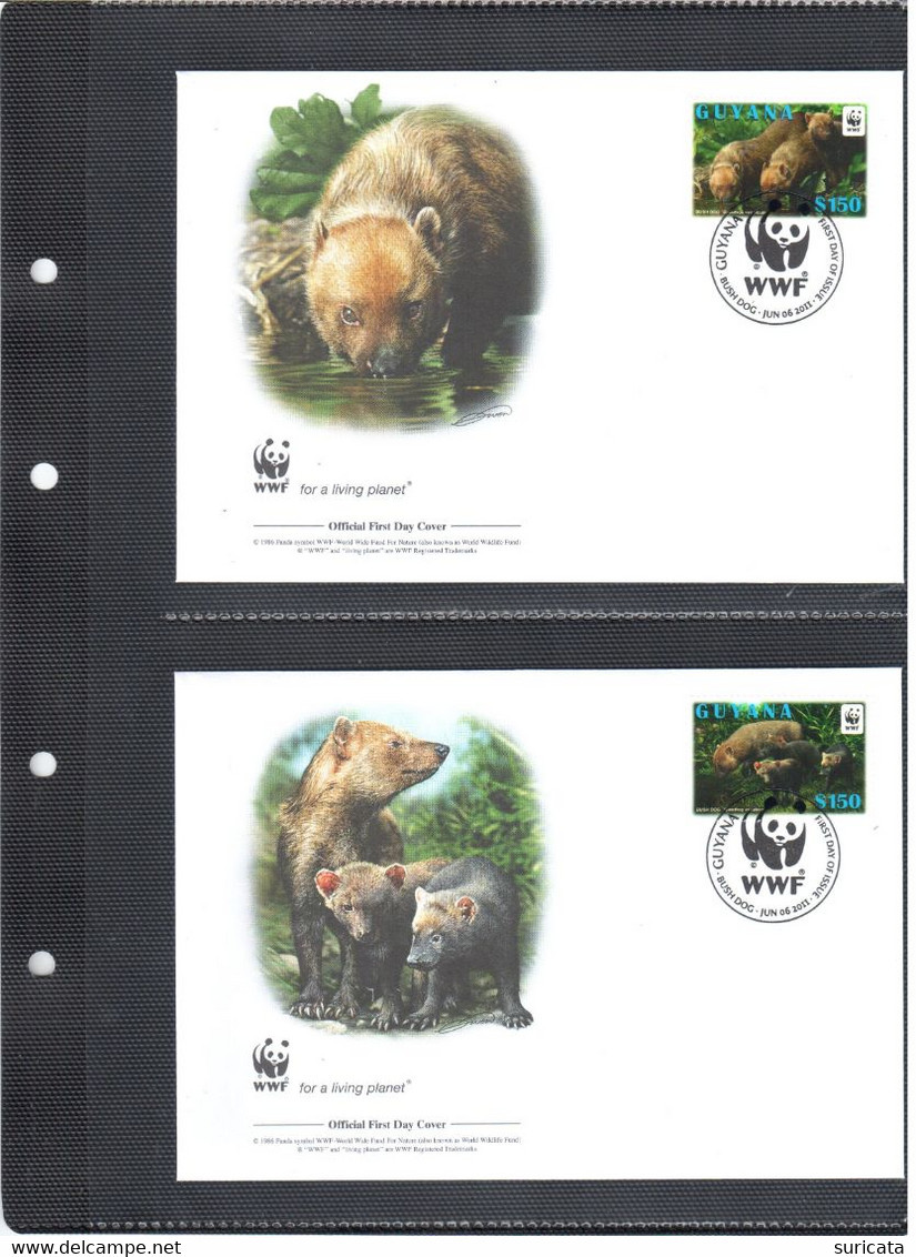 Guyana 2011 - WWF Der Waldhund - Komplettes Kapitel Postfrisch MK FDC - Other & Unclassified