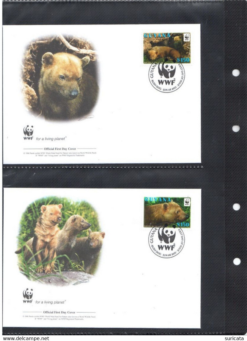 Guyana 2011 - WWF Der Waldhund - Komplettes Kapitel Postfrisch MK FDC - Altri & Non Classificati