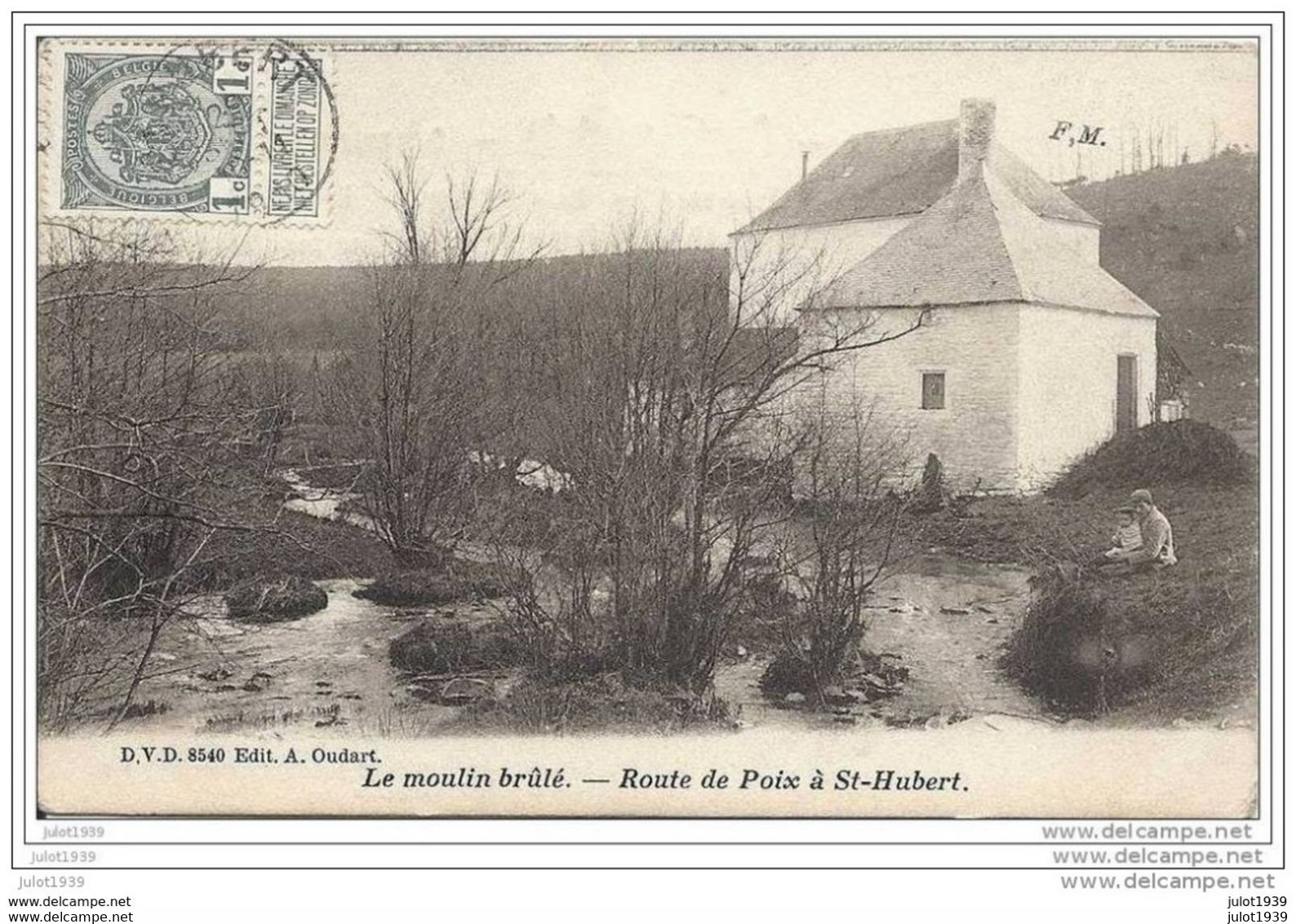 POIX ..--  DVD 8540 . Le MOULIN BRULE . 1910 Vers LOUVAIN .  Voir Verso . - Saint-Hubert