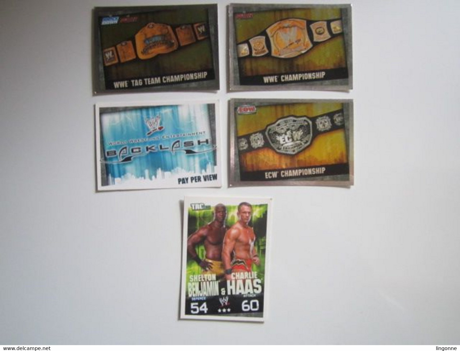 Lot 5 Cartes De Catch TOPPS SLAM ATTAX EVOLUTION Trading Card Game PAY PER VIEW CARD TITLE CARD - Trading Cards