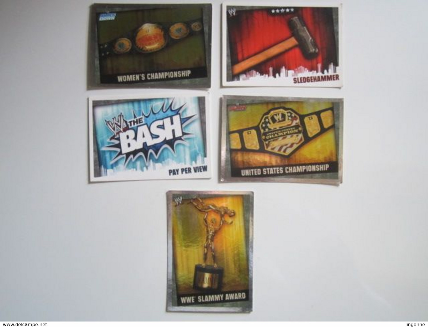 Lot 5 Cartes De Catch TOPPS SLAM ATTAX EVOLUTION Trading Card Game PAY PER VIEW CARD TITLE CARD PROP CARD - Trading-Karten