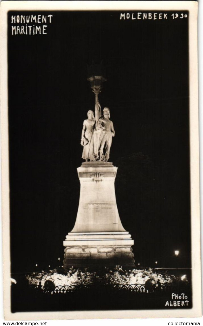 5 CP Molenbeek St. Jean Affections De Molenbeek Monument Installations Maritimes Le Marché 1914  1913 Photo Albert - St-Jans-Molenbeek - Molenbeek-St-Jean