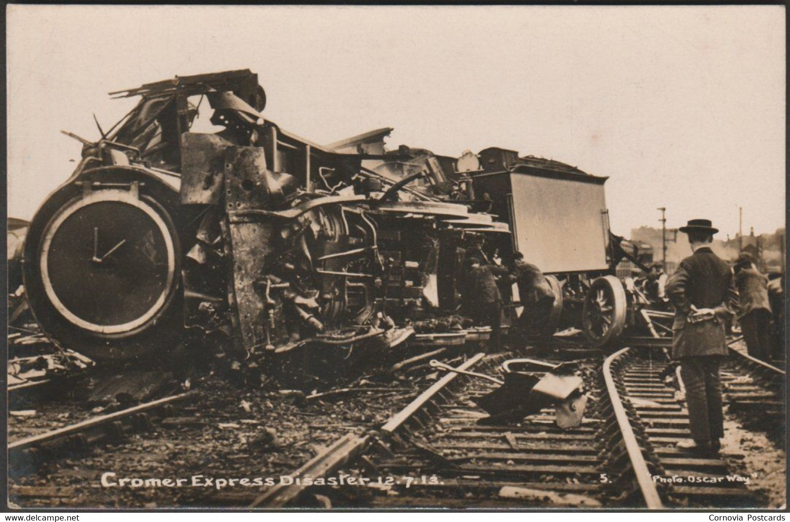 Cromer Express Disaster, Colchester, Essex, 1913 - Four X Cullingford RP Postcards - Colchester