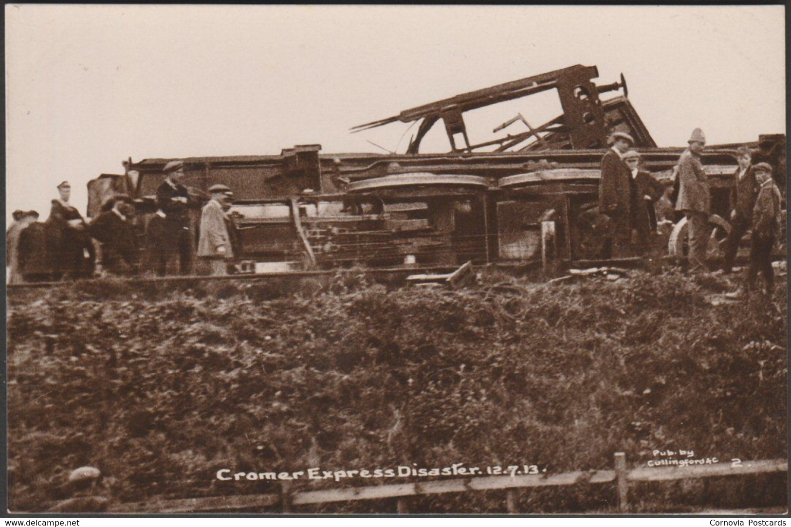 Cromer Express Disaster, Colchester, Essex, 1913 - Four x Cullingford RP Postcards