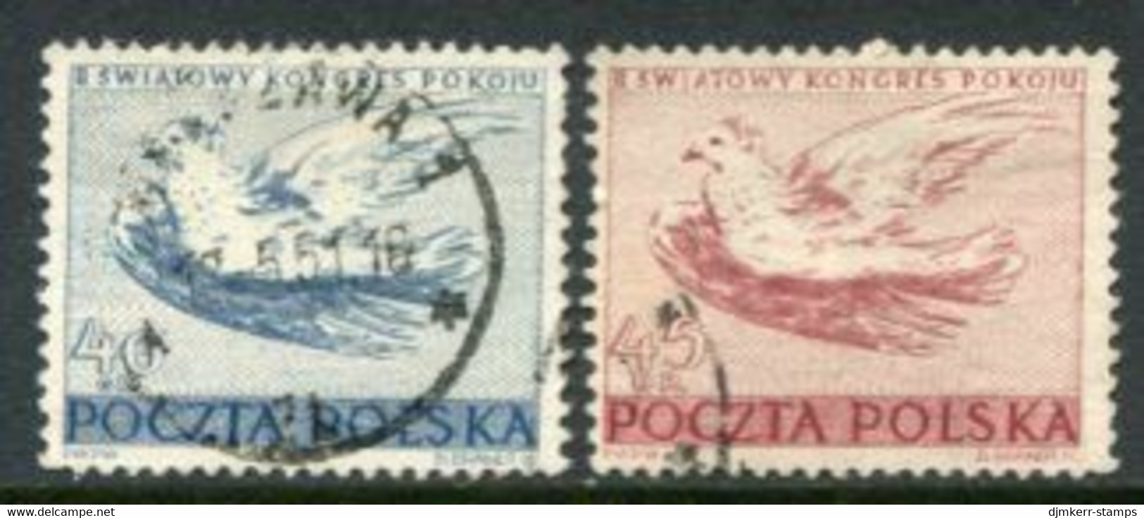 POLAND 1950 Peace Congress Used.  Michel 668-69 - Usati