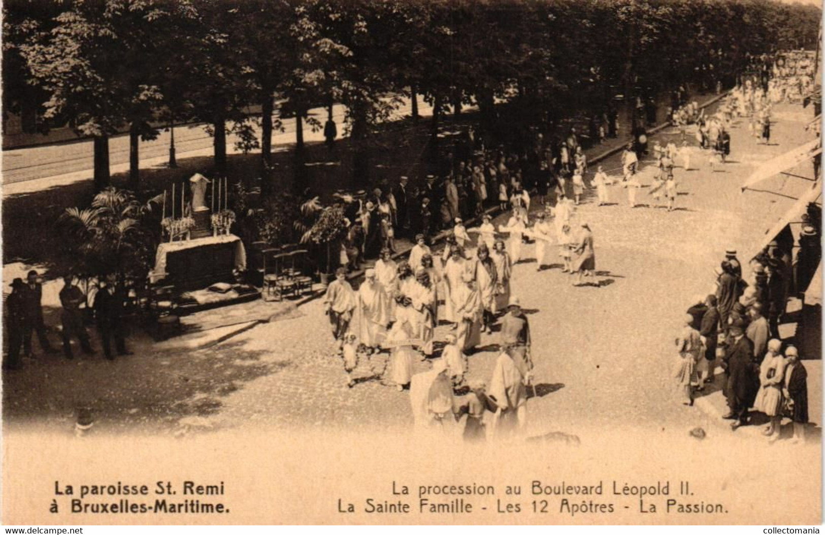 5 CP Molenbeek St.Jean La Paroisse St. Remi Bld. Léopold II  Procession Gilde St. Paul St Famille  Institut St. Viateur - St-Jans-Molenbeek - Molenbeek-St-Jean