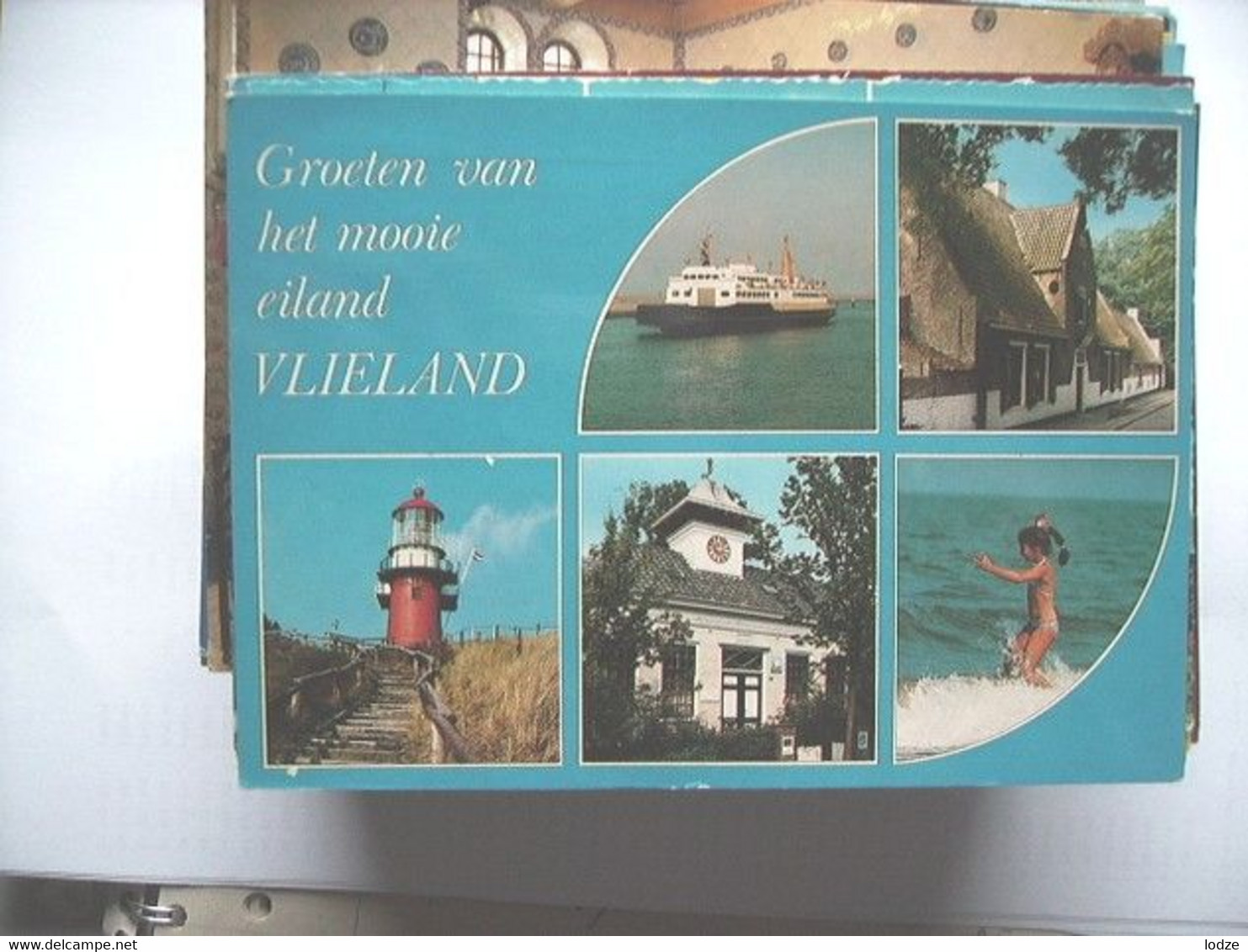 Nederland Holland Pays Bas Vlieland Met Vuurtoren En Kind In Zee - Vlieland