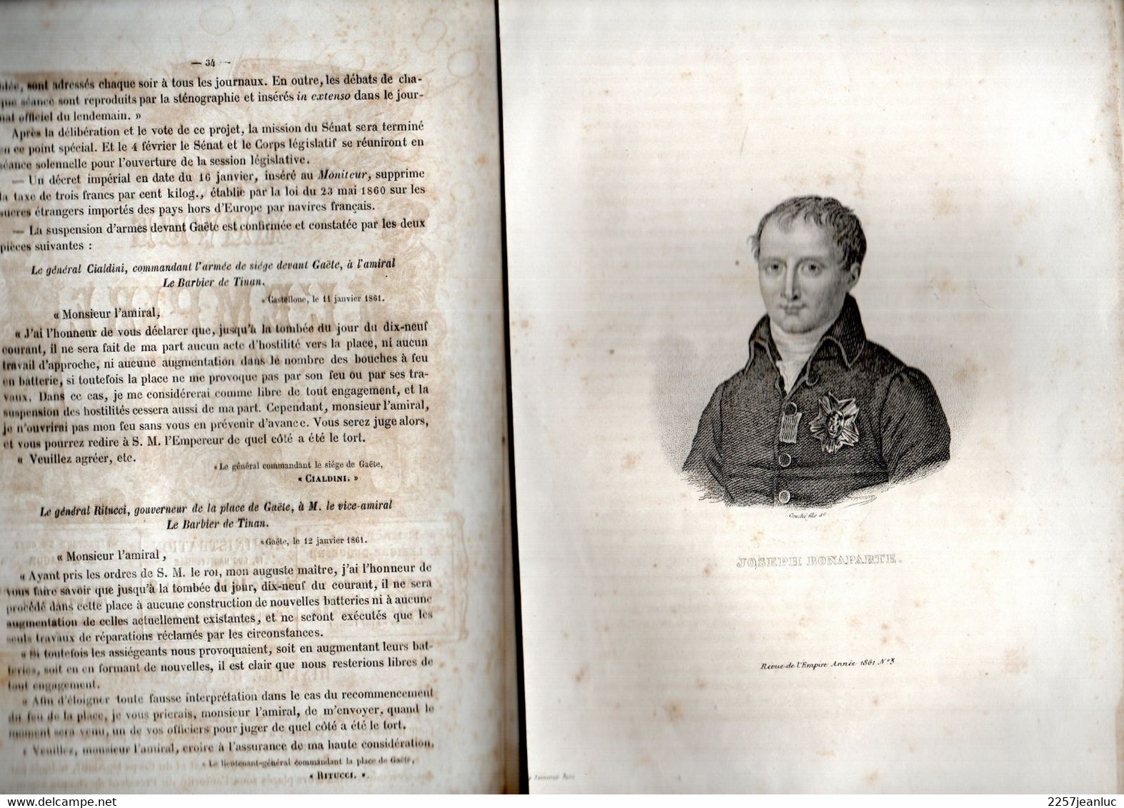 Revue De L'Empire Du 20 Janvier 1861 - Journal  Dédié Aux Villes Et Aux Campagnes - 1850 - 1899