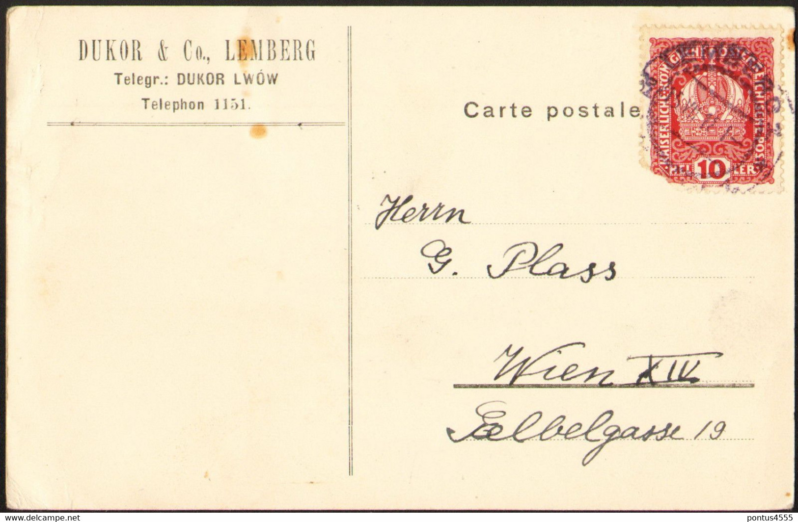 Poland Envelope 1918 Fi 20 (Mi188) Lemberg - Wiedeń - Cartas & Documentos