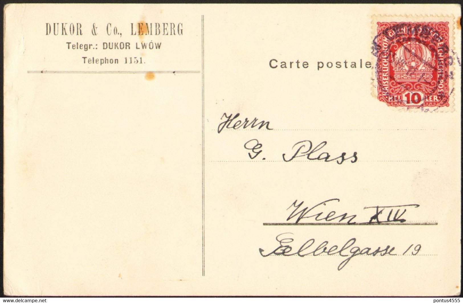 Poland Envelope 1918 Fi 20 (Mi188) Lemberg - Wiedeń - Covers & Documents