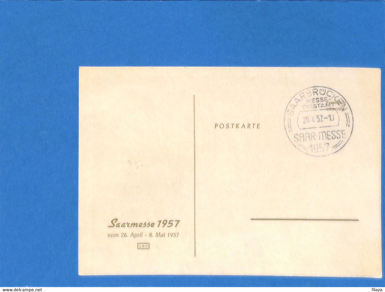 Saar 1957 Carte Postale De Saarbrücken   (G2618) - Brieven En Documenten