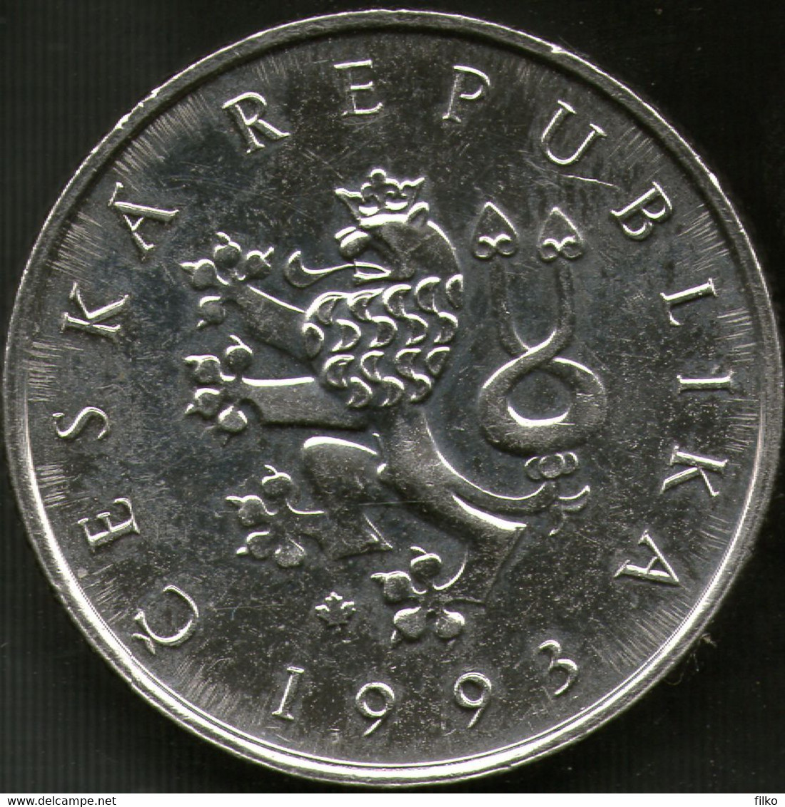 Czech Republic,1 Korun 1993,error Shown On Coin Scan As Scan - Czech Republic