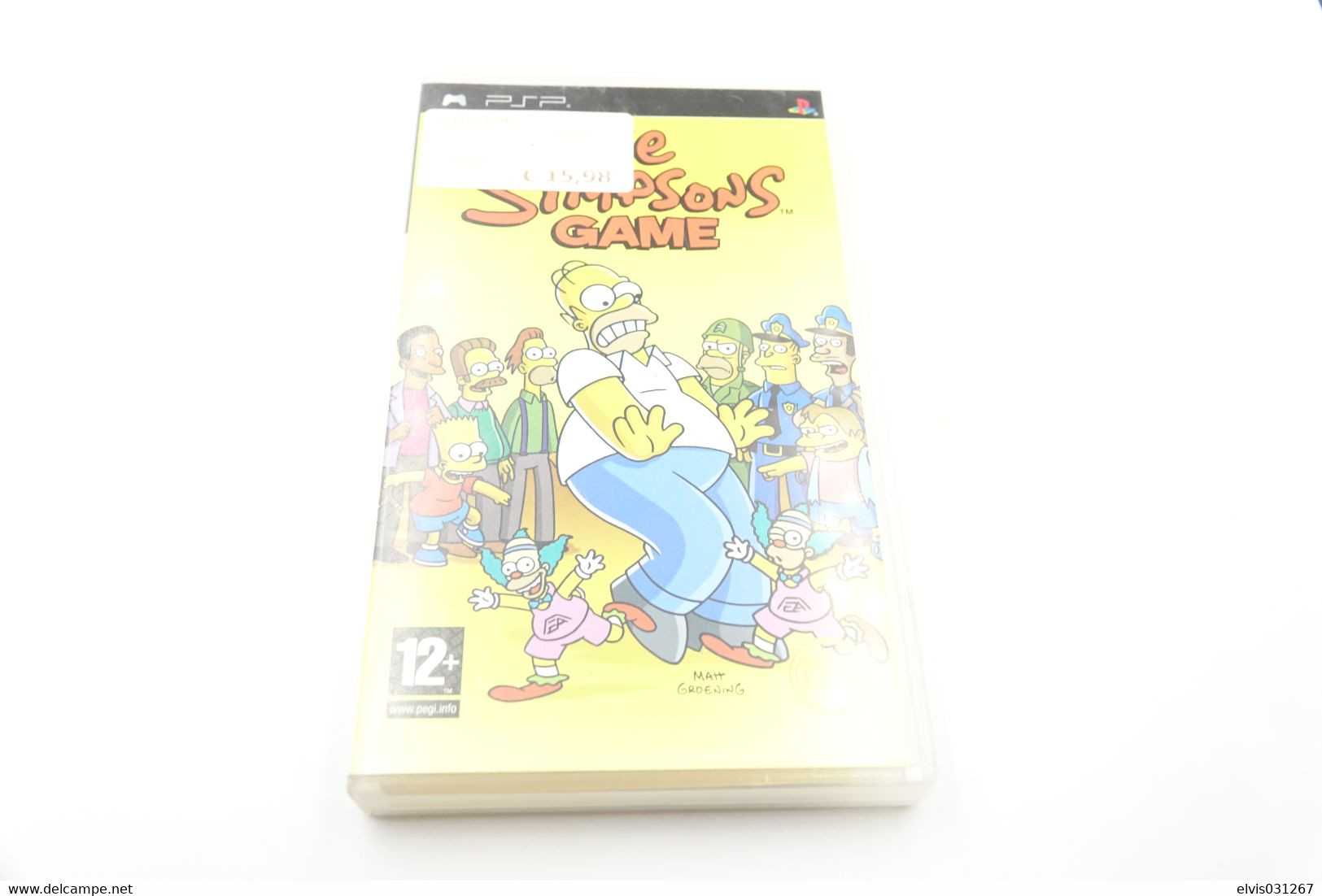 SONY PLAYSTATION PORTABLE PSP : THE SIMPSONS GAME BOX AND MANUAL - EA ELECTRONIC ARTS - PSP