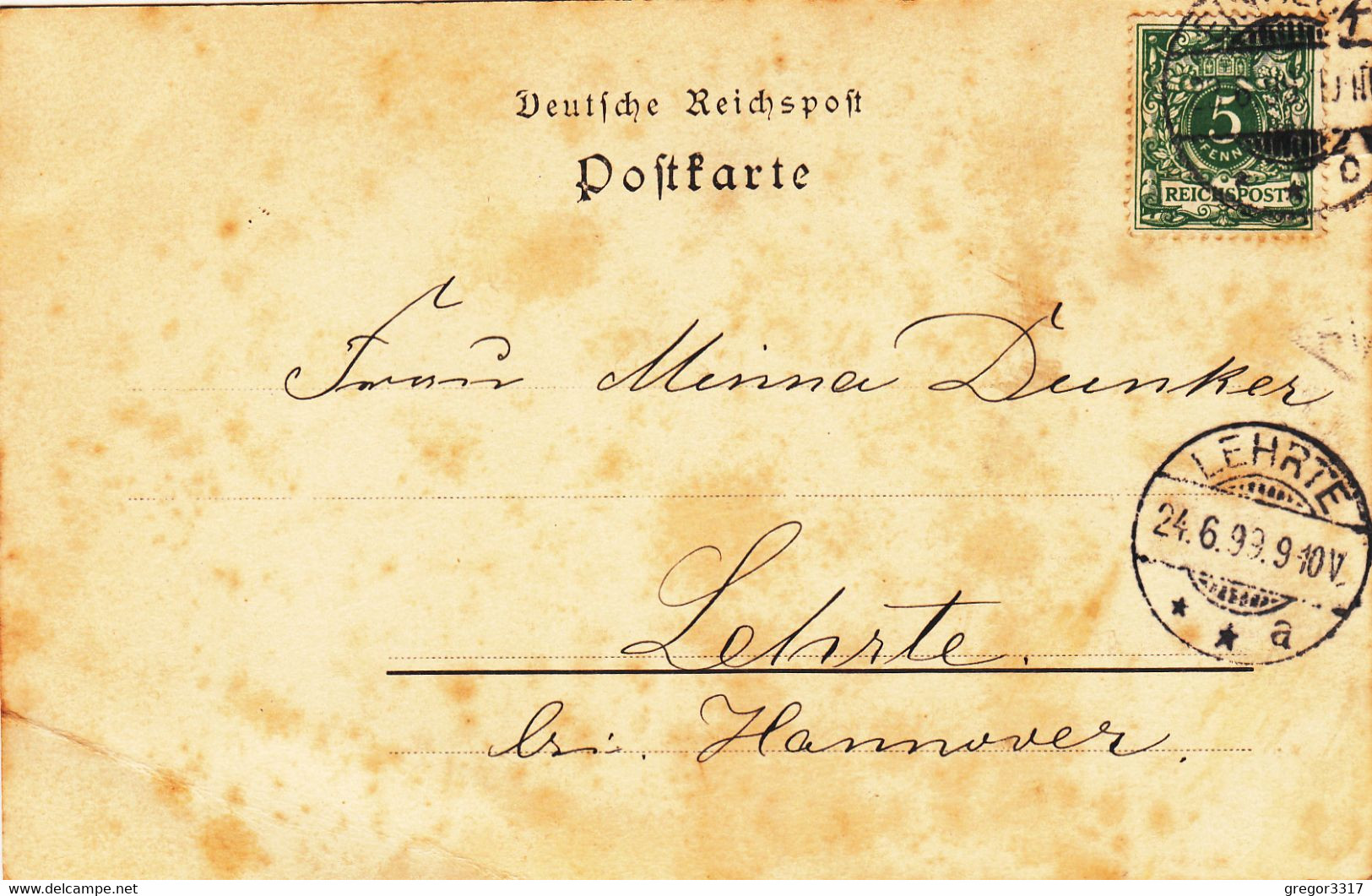 7142) EINBECK - Alte STADTMAUER - H.  Ehlers Buchhandlung - SEHR ALT !!! 22.06.1899 !! - Einbeck