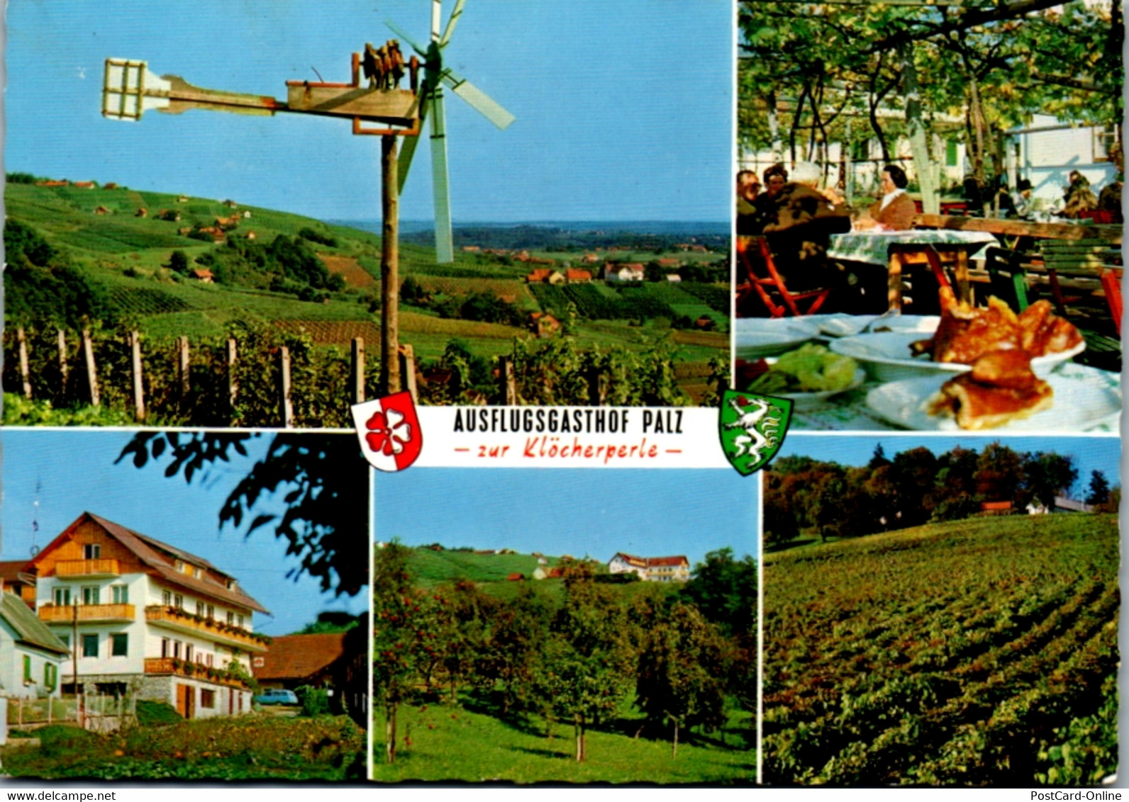 12632 - Steiermark - Klöch , Gasthof Palz , Zur Klöcherperle , Klapotetz , Mehrbildkarte - Gelaufen - Feldbach