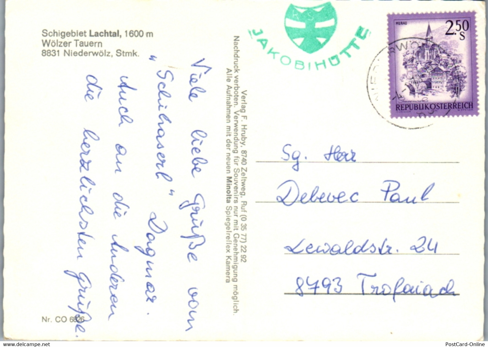 12634 - Steiermark - Niederwölz , Lachtal , Wölzer Tauern , Mehrbildkarte - Gelaufen 1979 - Scheifling