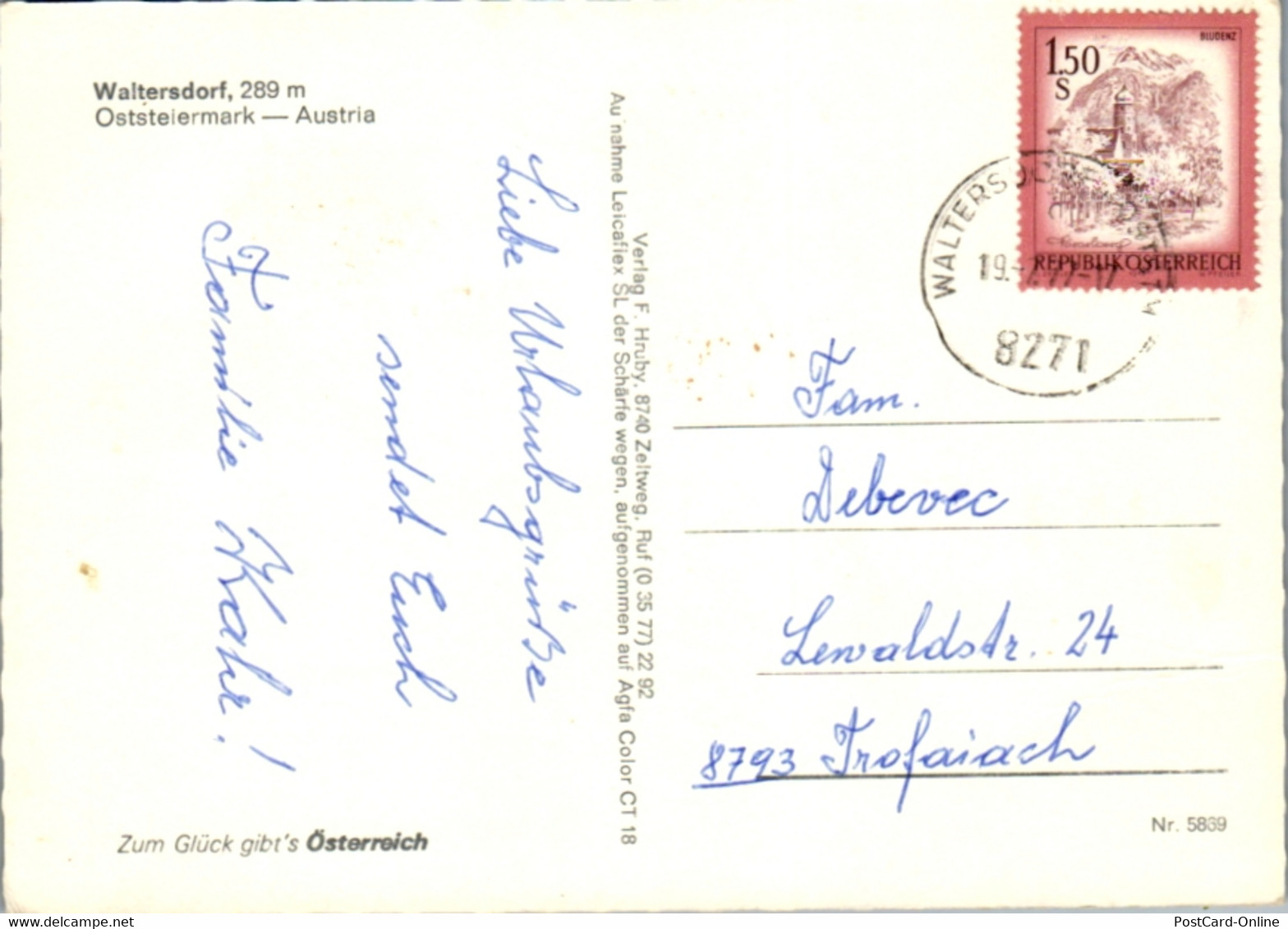 12637 - Steiermark - Waltersdorf , Mehrbildkarte - Gelaufen 1977 - Fürstenfeld