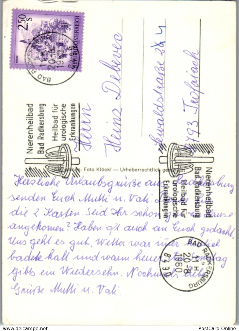 12664 - Steiermark - Bad Radkersburg , Parkbad , Thermalbad - Gelaufen 1980 - Bad Radkersburg