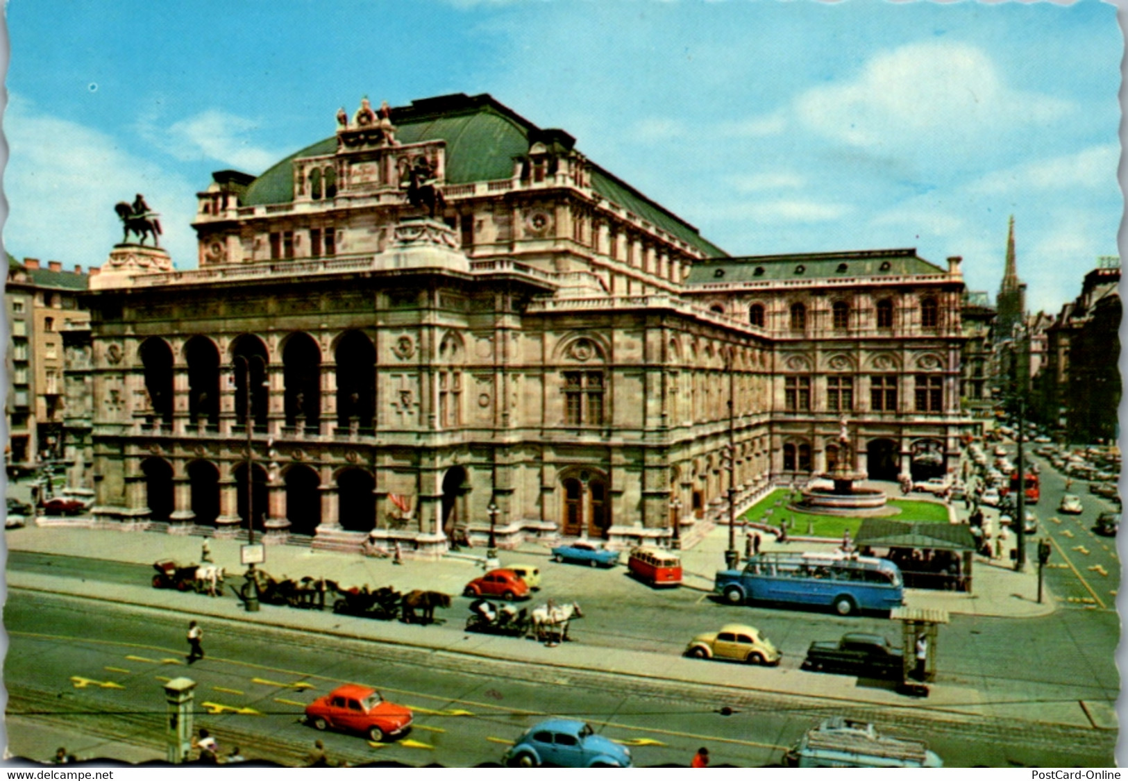 12800 - Wien - Staatsoper , The Opera House , Auto , Bus , Käfer , Pferdewagen - Nicht Gelaufen - Ringstrasse